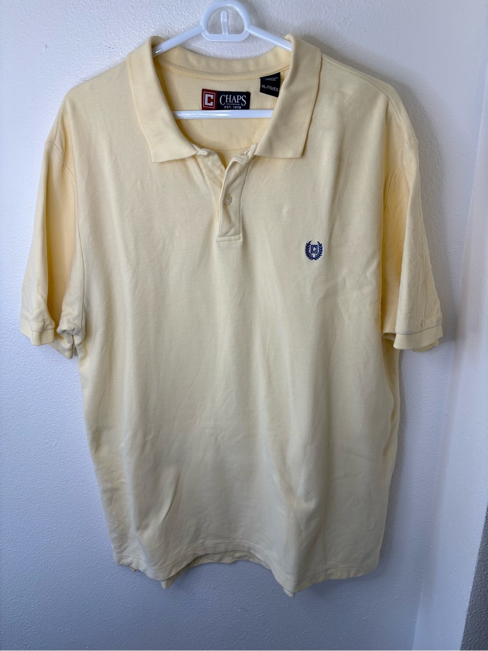 Chaps Men's Yellow Polo Shirt - XL - A1